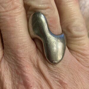 COPY Big wave ring in solid silver